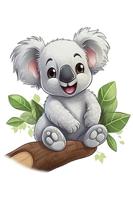 Милая коала. Cute koala. PNG. | Тату с коалой, Коала, Рисунки животных