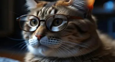 Картинки кот в очках - 80 фото