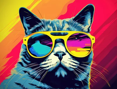 Усатый кот в очках,ссср» — создано в Шедевруме