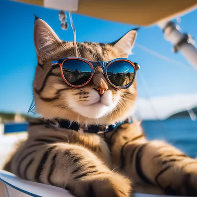 Кот в очках | Пикабу
