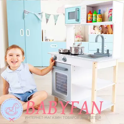 Деревянная кухня для детей EcoToys 7256 – купить в Украине на babyfan.com.ua