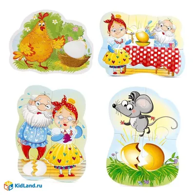 Пазлы Мягкие Baby puzzle Сказки Курочка ряба | Интернет-магазин детских  игрушек KidLand.ru