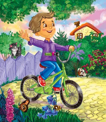 мальчик едет на велосипеде Stock Photo | Adobe Stock