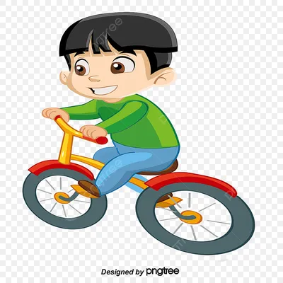 Мальчик едит на велосипеде. - Люди - Отрисовки - Оформление детского сада