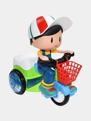 Игрушка \"Мальчик на велосипеде\", едет при нажатии, без/уп. купить в  интернет магазине Растишка в Тамбове