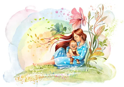 мать с ребенком PNG , клипарт матери, мама, ребенок PNG рисунок для  бесплатной загрузки