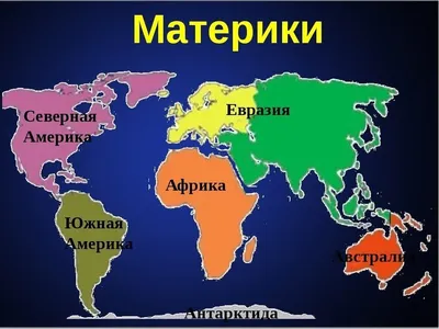 Какие материки и части света есть на Земле?