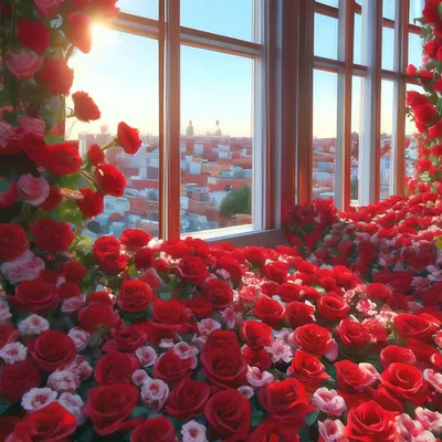 Фотошторы «Миллион алых роз»