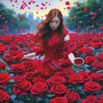 Купить фотообои Красные розы «Миллион алых роз» | PINEGIN