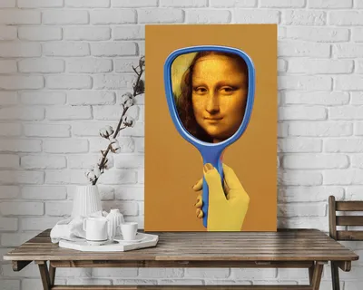 Оригинальная современная картина для кабинета, офиса Мона Лиза в зеркале  (ID#1904491180), цена: 587.70 ₴, купить на Prom.ua