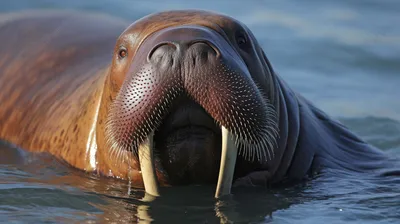 Морж (лат. Odobenus rosmarus) , фото моржей