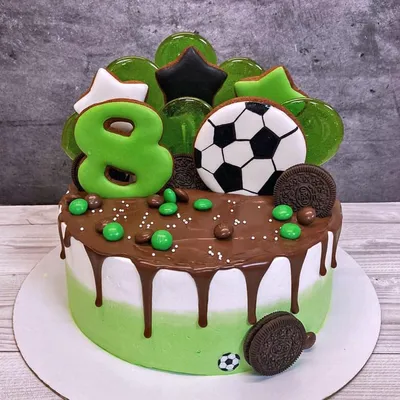 Торт Футбол без мастики на заказ в СПб | Шоколадная крошка