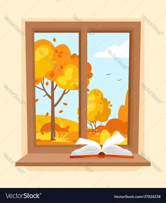 Осеннее окно рисунок - 75 фото