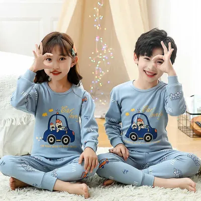 Дети Pajamas Мальчики Мультфильм Динозавр Пижамы Дети Девушки Хлопок Пижамы  Детские Ночные Белья Рождественские Семьи Пижама Для Детей 210915 От 651  руб. | DHgate