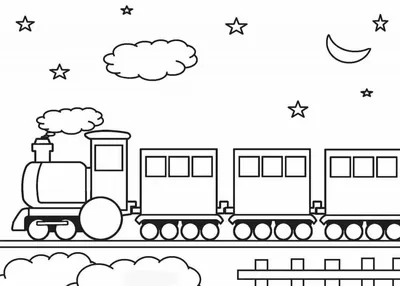 мультфильм \"Детская локомотив\" с вагонами. игрушечный поезд для ребенка.  значок милого поезда на железной дороге. изолированный на Иллюстрация  вектора - иллюстрации насчитывающей малыш, альбом: 232461530