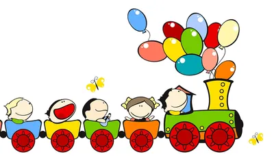 Поезд рисунок для детей - 66 фото