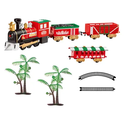 Симпатичный игрушечный локомотив для детей, колеса вагона и железная дорога  для ребенка. плоский вектор | Премиум векторы