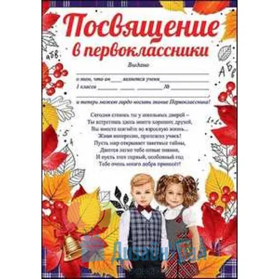 Значок \"Посвящение в первоклассники\" (06) арт. 4428