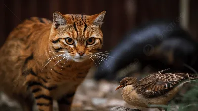 белые и коричневые кошки и птицы, милые кошки айношимы фазан белый кот, Hd  фотография фото фон картинки и Фото для бесплатной загрузки