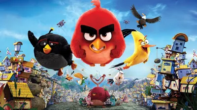 Скачать обои птицы, red, angry birds, злые птицы, видеоигры, энгри бердс,  раздел минимализм в разрешении 1280x720
