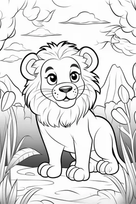 Лучшие страницы для раскрашивания Льва для детей - GBcolouring