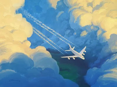 самолет в небе с солнечными лучами, самолет и голубое небо, Hd фотография  фото, облако фон картинки и Фото для бесплатной загрузки