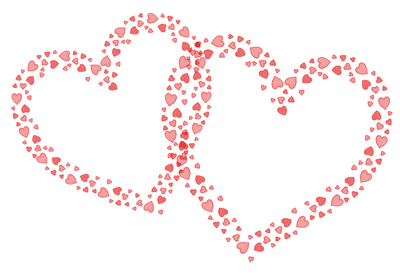 Векторное реалистичное сердце png. рамка из сердечек. объемные красные  сердца png. знамя любви с сердечками. | Премиум векторы