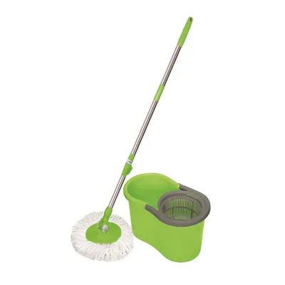 Швабра и ведро с отжимом Spin Mop 7,5 л. стальная педаль