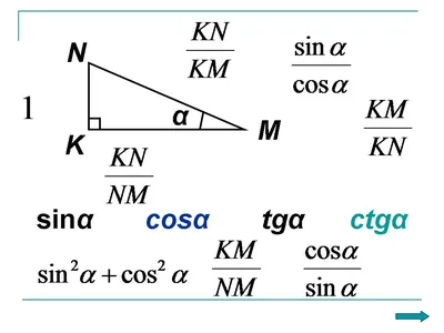 Презентация на тему: \"Синус, косинус и тангенс острого угла прямоугольного  треугольника.\". Скачать бесплатно и без регистрации.