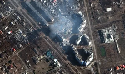 Бахмут: спутниковые снимки опубликовал Maxar| Вільне радіо