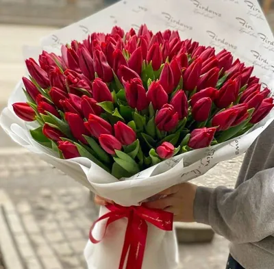 Букет Сиреневые тюльпаны» с тюльпанами - купить в Красногорске за 3 660 руб