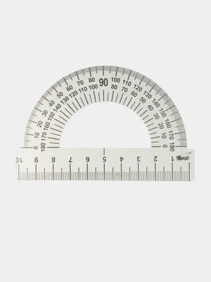 Транспортир 180°, 10 см, металл, ПИФАГОР, 210637 от магазина Альфанит в  Кунгуре