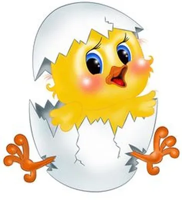 Цыпленок картинка для детей в школу и в детский садик. | Easter paintings,  Easter art, Easter graphics