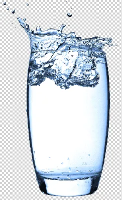 Вода в стакане, на синем фоне :: Стоковая фотография :: Pixel-Shot Studio