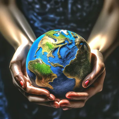 Земля планеты в руках женщины Стоковое Фото - изображение насчитывающей  пластмасса, америка: 45079552