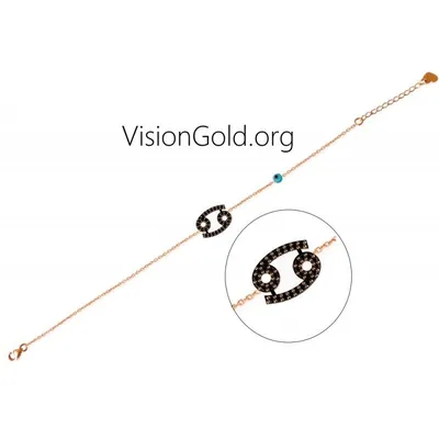 Золотая подвеска Знак зодиака Рак Аквамарин с фианитом 21637: Золото 585°  пробы — купить в ювелирном интернет-магазине Diamant.