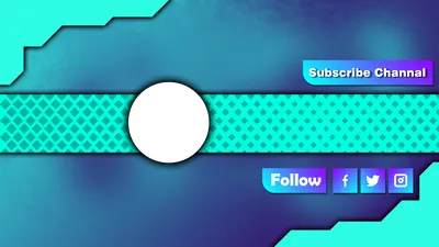 YT Banner cyan color design , Copywright free YT Cover 2048×1152 - veeForu