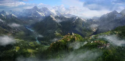 Картинка Far Cry 4 гора Природа Игры Пейзаж 2560x1259