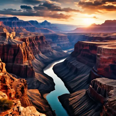 Большой каньон, красота, природа, 4К» — создано в Шедевруме