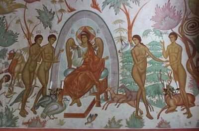 Купить плакат Адам и Ева в раю Полак Жан от 290 руб. в арт-галерее DasArt