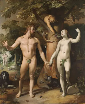 Картина Кранах Лукас «Адам и Ева в раю», артикул poster_75469