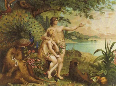 Адам и Ева в живописи. Картины с Адамом и Евой.