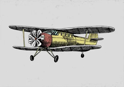 Спортивный аэроплан, векторная графика…» — создано в Шедевруме