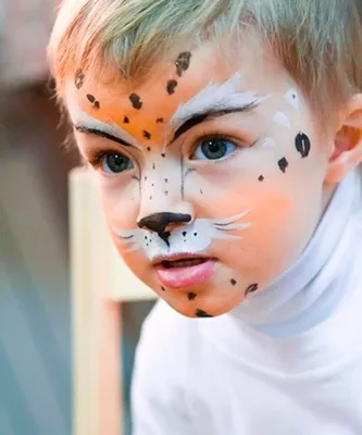 Новогодний Аквагрим для детей своими руками - фото-идеи | Leopard face  paint, Face painting easy, Kids face paint