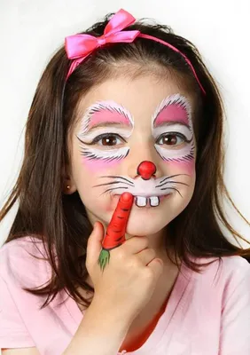 Аквагрим для детей: фото, идеи и инструкции | вТему | Kids makeup, Bunny  makeup, Face painting easy