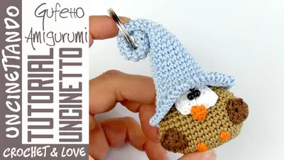 How to make an Owl Amigurumi Keychain (subtitles in English and Spanish) -  YouTube