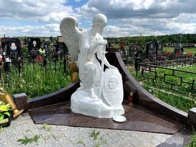 Ангел на памятник ХА-012 – Гранитная мастерская \"GraverArt\"