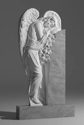 Памятник ангел с крестом на кресте, крест с ангелом на могилу. Купить. Фото.
