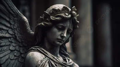 статуя ангела смотрит вправо, картинки ангелов, красивые ангелы, настоящий  фон картинки и Фото для бесплатной загрузки