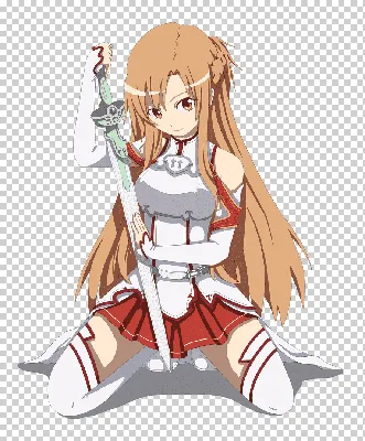 Female anime character holding sword, Asuna Kirito Sinon Anime Sword Art  Online, Asuna s, chibi, computer Wallpaper, cartoons png | Klipartz